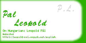 pal leopold business card